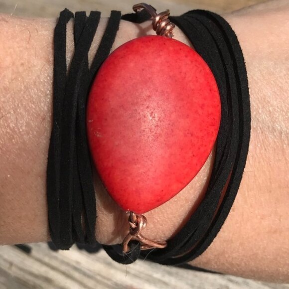 Tie Wrap Bracelet Cuff Yoga Boho Cord - Picture 2 of 6